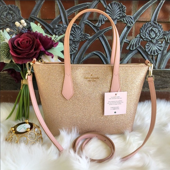 🍁🍀🍁 Kate Spade Small Joeley Glitter Satchel - Picture 5 of 8